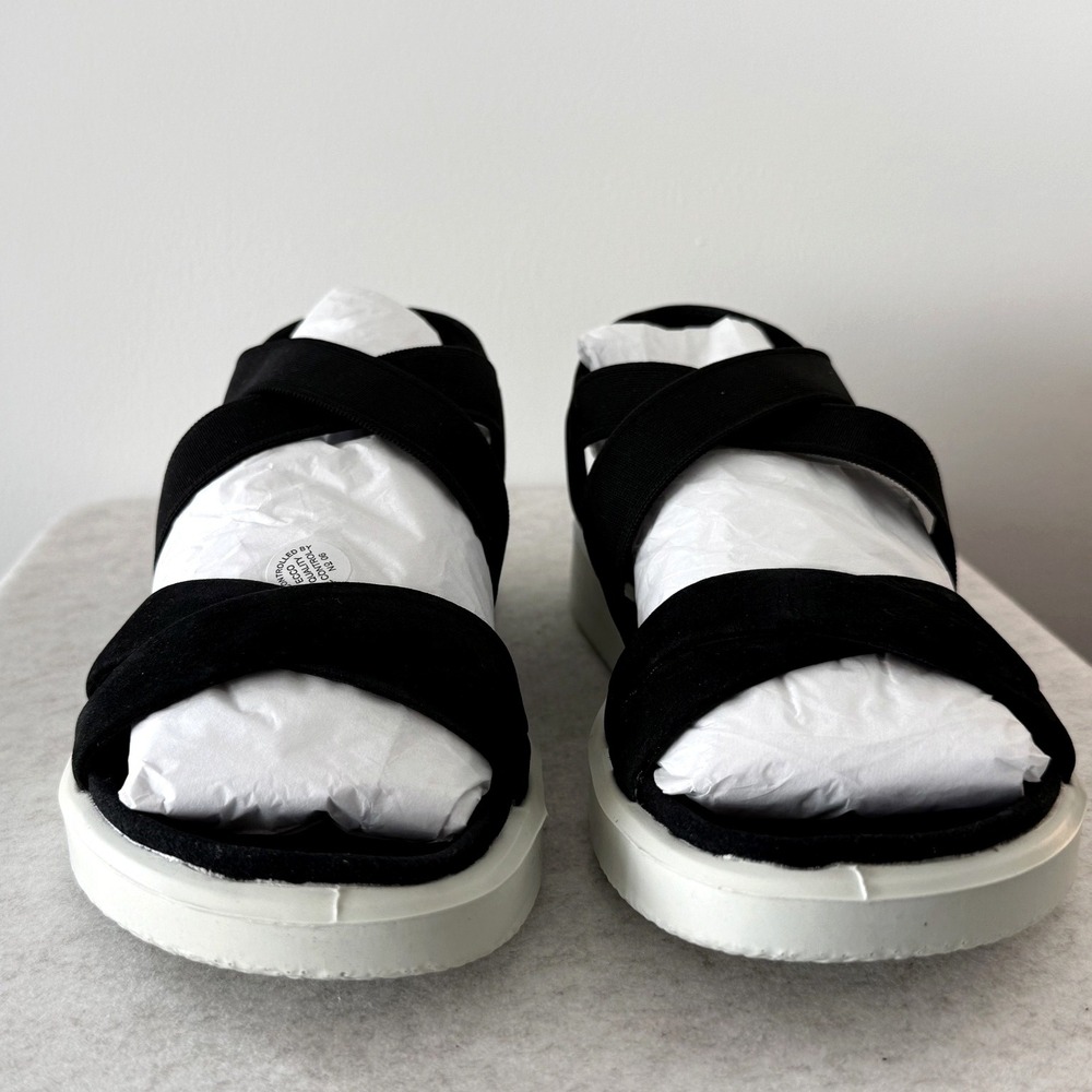 NEW ECCO Flowt W Black Strappy Elastic Sandals 27364302001 Womens EU 39 US 8-8.5 - Picture 7 of 10